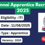 Icf chennai apprentice recruitment 2025