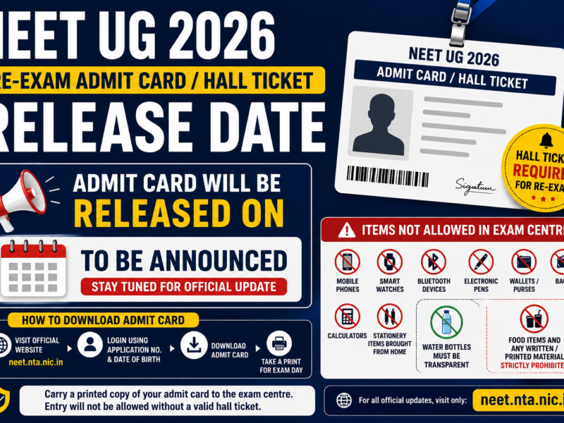 RE-NEET UG Admit Card 2026