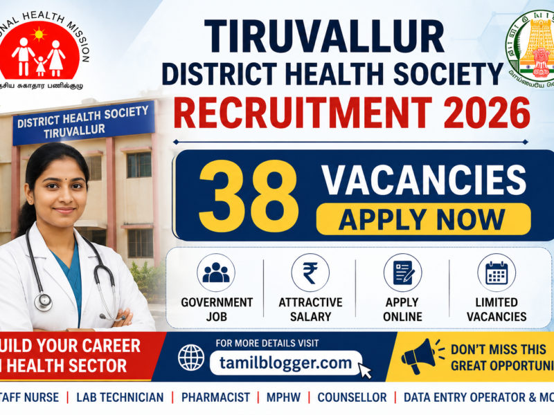 Tiruvallur District Health Society Recruitment 2026