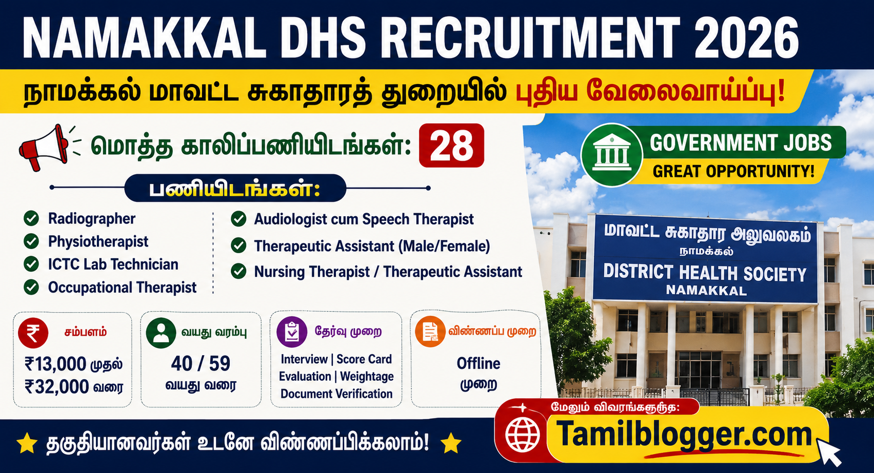 Namakkal DHS Recruitment 2026